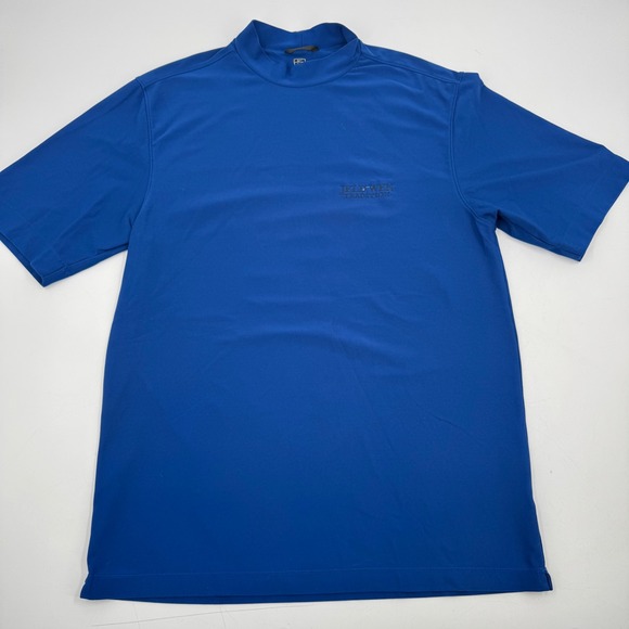 Nike Other - NIKE GOLF Men's Mock Neck Short Sleeve Polo Shirt Blue JELD WEN UMPQUA BANK